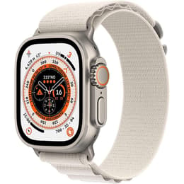 Apple Watch Ultra (2022) GPS + Cellular 49 mm - Titanium Natural Titanium - Alpine loop White