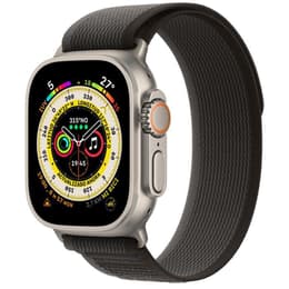 Apple Watch Ultra (2022) GPS + Cellular 49 mm - Titanium Natural Titanium - Trail loop Black