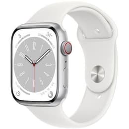 Apple Watch Series 8 (2022) GPS 45 mm - Aluminium Silver - Sport band White