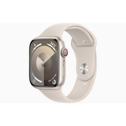 Apple Watch Series 9 (2023) GPS + Cellular 45 mm - Aluminium Starlight - Sport band Starlight