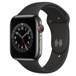 Apple Watch Series 6 (2020) GPS + Cellular 40 mm - Stainless steel Graphite - Sport band Black