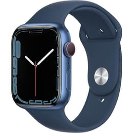 Apple Watch Series 7 (2021) GPS + Cellular 45 mm - Aluminium Blue - Sport band Blue