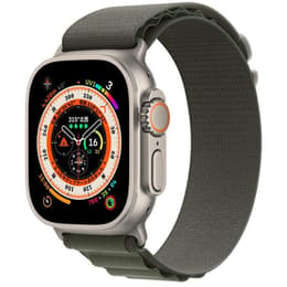 Apple Watch Ultra (2022) GPS + Cellular 49 mm - Titanium Natural Titanium - Alpine loop Green